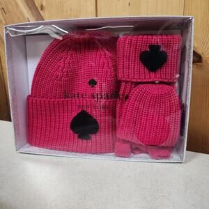 Kate Spade Hat and Mitts Set NIB